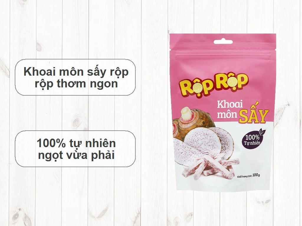 2 gói khoai môn sấy Rộp Rộp 100g
