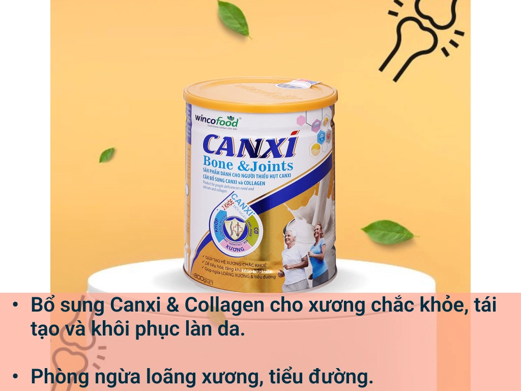 Sữa bột Wincofood Canxi Bone & Joints hương vani lon 800g